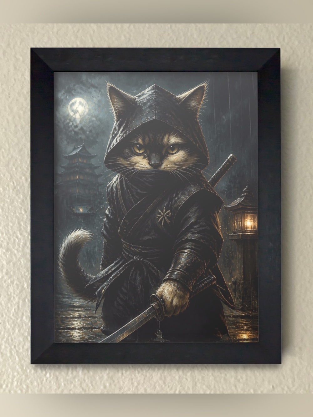 Ninja Cat Wall Art